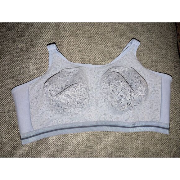 Lane Bryant Wireless Bra - Blue Lace - LIKE NEW - NO SIGNS OF WEAR - 46DDD - Picture 1 of 3